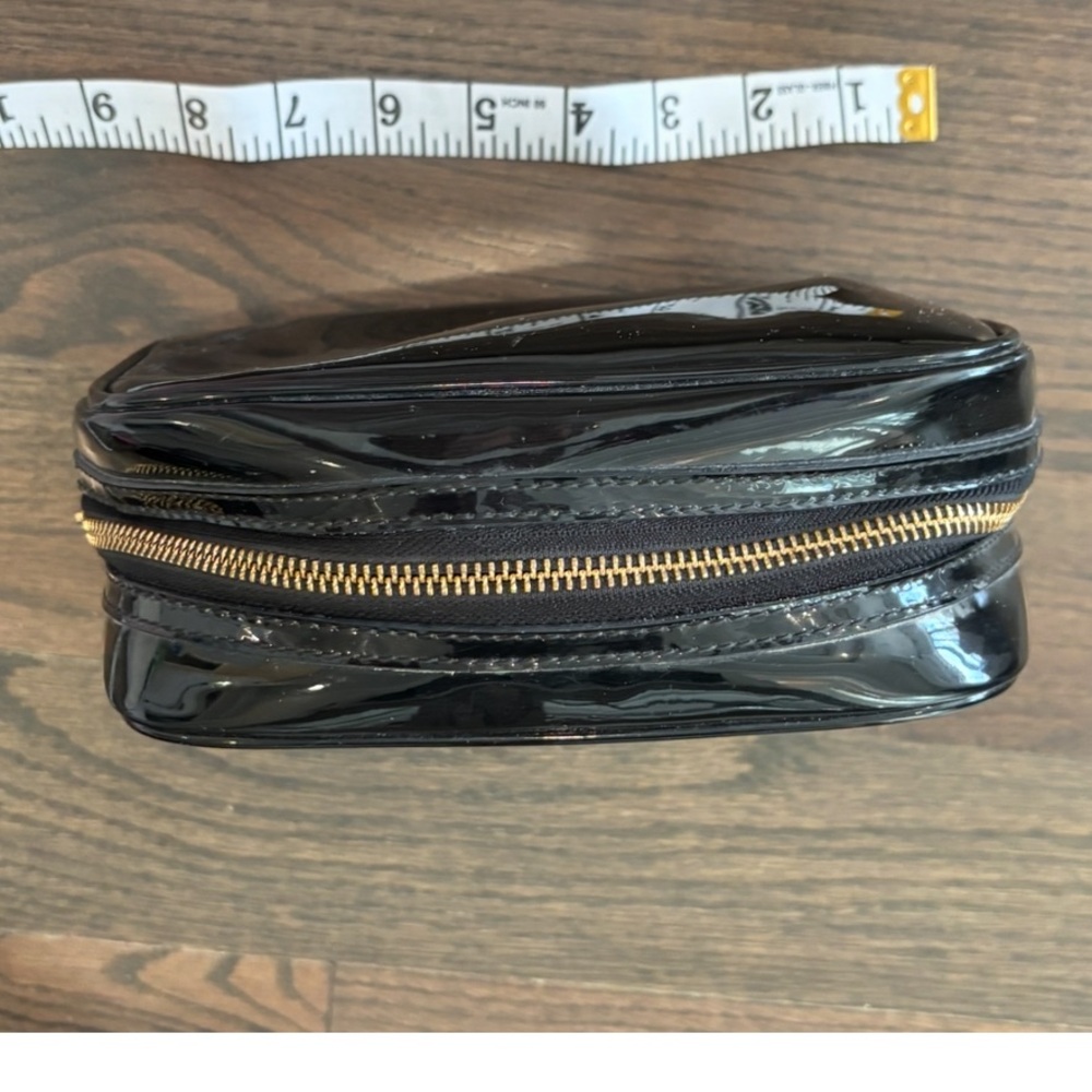Tory Burch Glossy Black Cosmetic Bag Set of 2, like new - Picture 5 of 16
